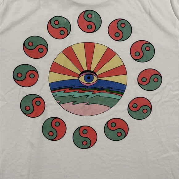 Marine Layer Signature Crew Graphic Print Tee in Natural T-shirt Boho Mens Sz S - Picture 11 of 12